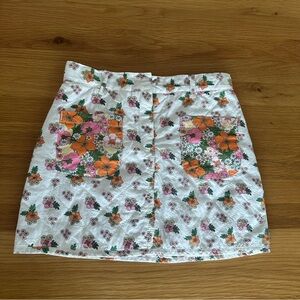 Sergent Major Floral Mini Skirt with Pockets 5T